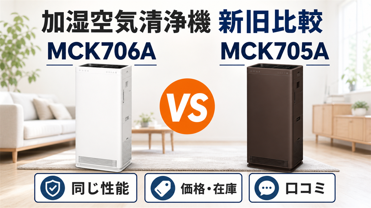 ダイキン MCK706AとMCK705Aの加湿空気清浄機新旧比較