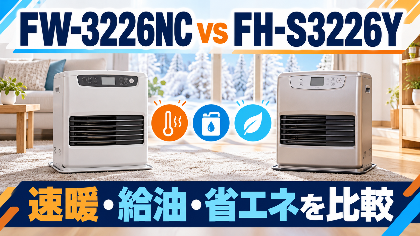 「ダイニチ FW-3226NC」と「コロナ FH-S3226Y」を比較｜9畳用の速暖・電気代・使いやすさ