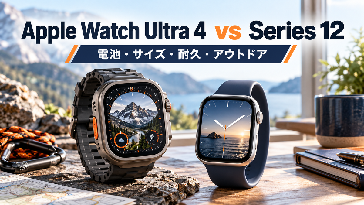 Apple Watch Ultra 4とApple Watch Series 12の比較